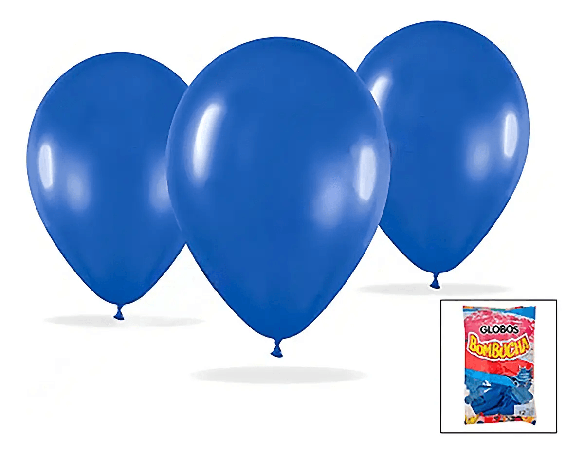 GLOBO BOMBUCHA LISO 12" AZUL x25 70401